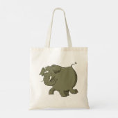 Cartoon Elephant Grey Animal Tote Bag (Achterkant)