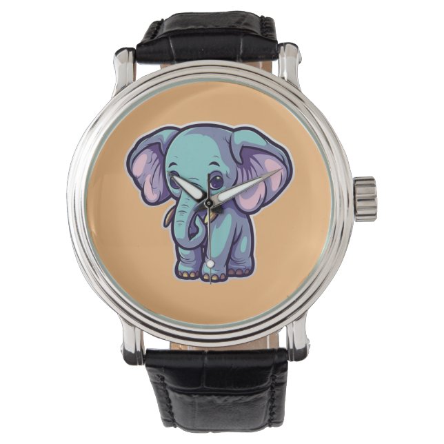 CARTOON ELEPHANT HORLOGE (Voorkant)