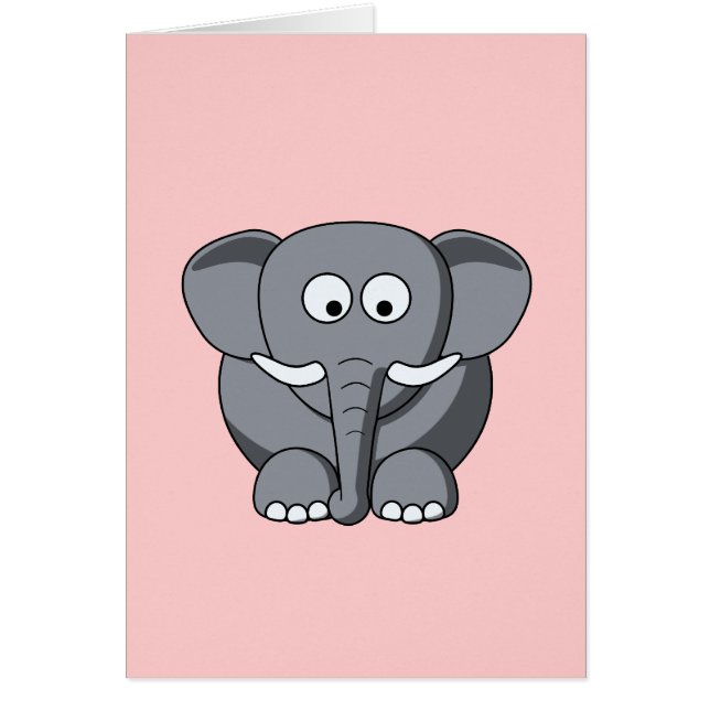Cartoon Elephant Kaart (Voorkant)