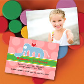 Cartoon Elephant Kind Profile Photo Calling Card Visitekaartje