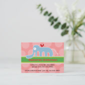 Cartoon Elephant Kind Profile Photo Calling Card Visitekaartje (Staand voorkant)