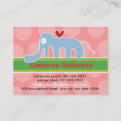 Cartoon Elephant Kind Profile Photo Calling Card Visitekaartje (Voorkant)