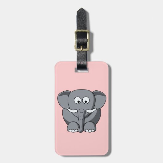 Cartoon Elephant lugauge Label Bagagelabel (Voorkant verticaal)