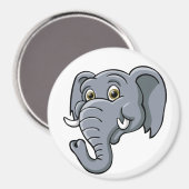Cartoon Elephant Magneet (Voorkant / Achterkant)