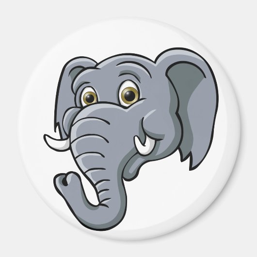 Cartoon Elephant Magneet (Voorkant)