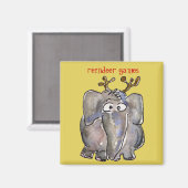 Cartoon Elephant Magnet (Voorkant / Achterkant)