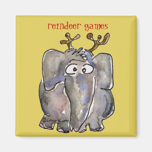 Cartoon Elephant Magnet (Voorkant)