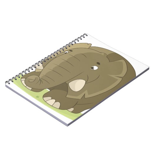 Cartoon Elephant Notitieboek (Linkerzijde)
