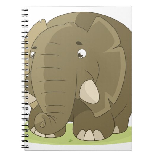 Cartoon Elephant Notitieboek (Voorkant)