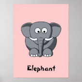 Cartoon Elephant Poster (Voorkant)