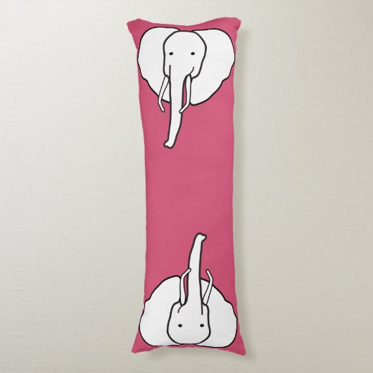 Cartoon Elephant Print Pillow Lichaamskussen (Voorkant Verticaal)