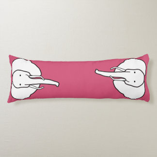 Cartoon Elephant Print Pillow Lichaamskussen