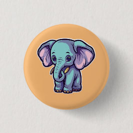 CARTOON ELEPHANT RONDE BUTTON 3,2 CM