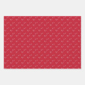 Cartoon Elephant | Roze rode harten Valentijnsdag Inpakpapier Vel (Voorkant 2)