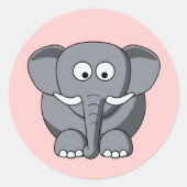Cartoon Elephant Sticker (Voorkant)