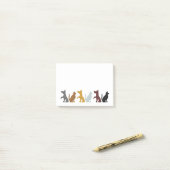 Cartoon- en hondenpatroon post-it® notes (Op bureau)