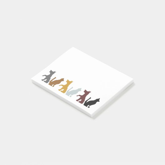 Cartoon- en hondenpatroon post-it® notes (Schuin)