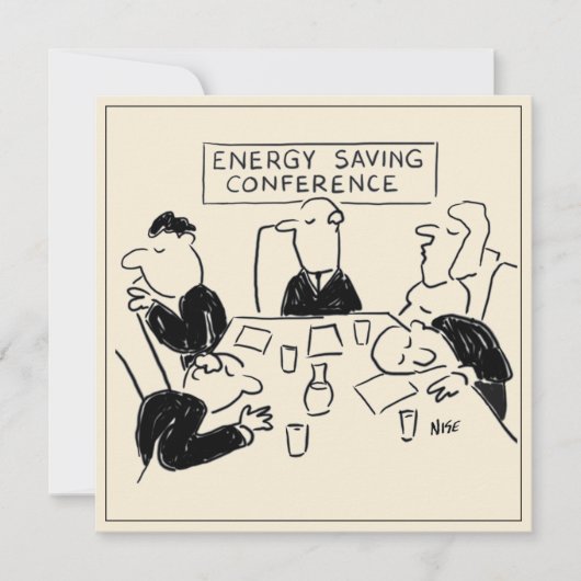 Cartoon Energiebesparingsconferentie Kaart (Voorkant)