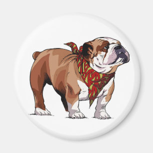 Cartoon Engels Bulldog Puppy Hondenmagneet Magneet