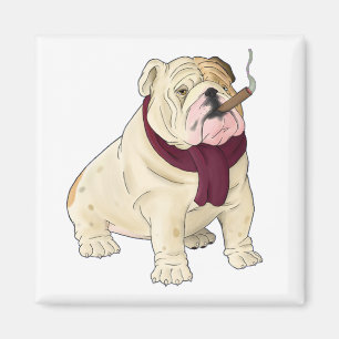 Cartoon Engelse Bulldog Puppy Hond Magneet