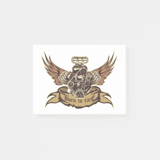 Cartoon-engine Post-it® Notes (Voorkant)