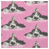 Cartoon English Cocker spaniel Fabric Stof (Swatch)