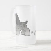 Cartoon English Cocker Spaniel Matglas Bierpul (Voorkant links)