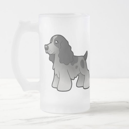 Cartoon English Cocker Spaniel Matglas Bierpul (Links)