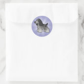 Cartoon English Cocker Spaniel Ronde Sticker (Tas)