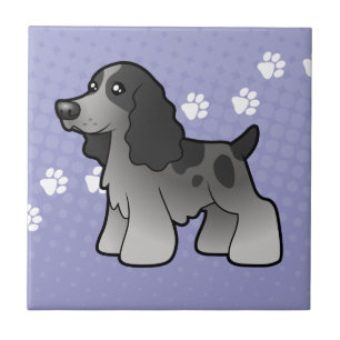 Cartoon English Cocker Spaniel Tegeltje