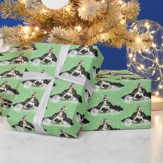 Cartoon English Cocker spaniel Wrapping Paper Cadeaupapier (Feestdagen)
