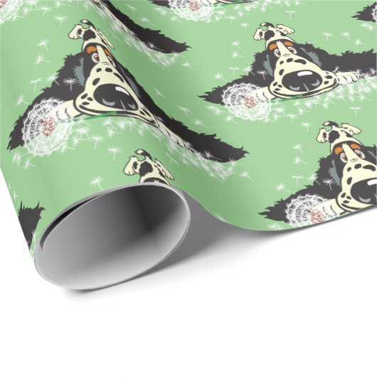 Cartoon English Cocker spaniel Wrapping Paper Cadeaupapier (Rol Hoek)