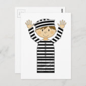 Cartoon Escaped Prisoner Briefkaart (Voorkant / Achterkant)