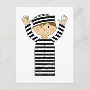 Cartoon Escaped Prisoner Briefkaart