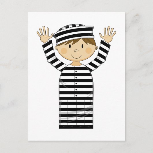 Cartoon Escaped Prisoner Briefkaart (Voorkant)