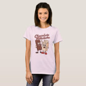 Cartoon Esthetische Chocolade Milkshake T-shirt (Voorkant volledig)
