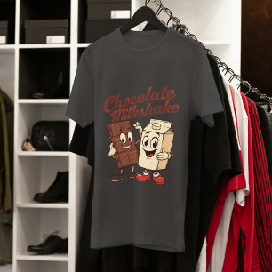  Cartoon Esthetische Chocolade Milkshake T-shirt