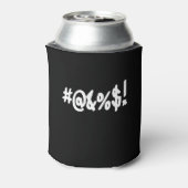 Cartoon Expletive Swearing Curse Funny Symbols Blikjeskoeler (Blikje Achterkant)