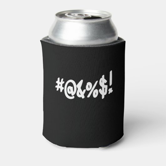 Cartoon Expletive Swearing Curse Funny Symbols Blikjeskoeler (Blikje Achterkant)