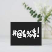 Cartoon Expletive Swearing Curse Funny Symbols Briefkaart (Staand voorkant)