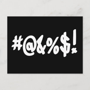 Cartoon Expletive Swearing Curse Funny Symbols Briefkaart