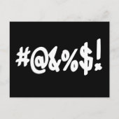 Cartoon Expletive Swearing Curse Funny Symbols Briefkaart (Voorkant)