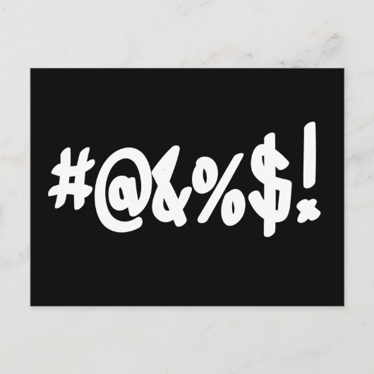 Cartoon Expletive Swearing Curse Funny Symbols Briefkaart (Voorkant)