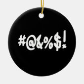 Cartoon Expletive Swearing Curse Funny Symbols Keramisch Ornament (Voorkant)