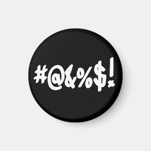 Cartoon Expletive Swearing Curse Funny Symbols Magneet (Voorkant)