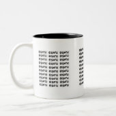 Cartoon Expletives Tweekleurige Koffiemok (Links)