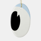 Cartoon Eye kerstsieraad Keramisch Ornament (Rechts)
