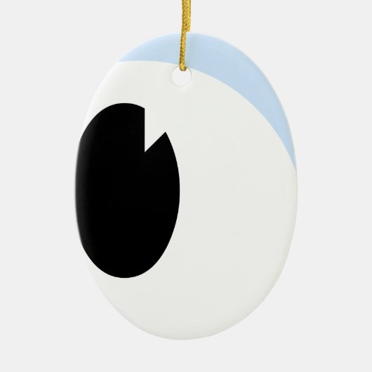 Cartoon Eye kerstsieraad Keramisch Ornament (Voorkant)