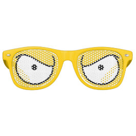 Cartoon Eyes Angry Yellow Zonnebril