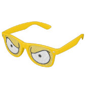 Cartoon Eyes Angry Yellow Zonnebril (Gekanteld)